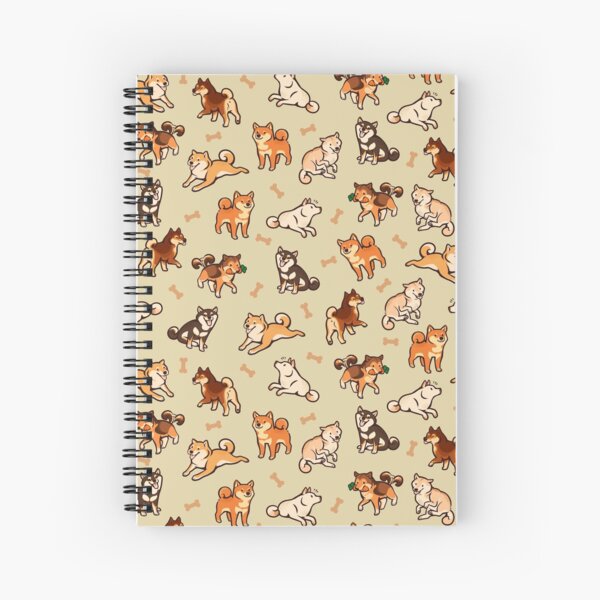 shibes in cream Spiral Notebook