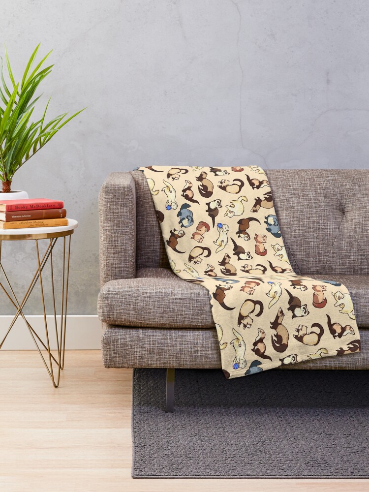 Alternate view of cat snakes Throw Blanket