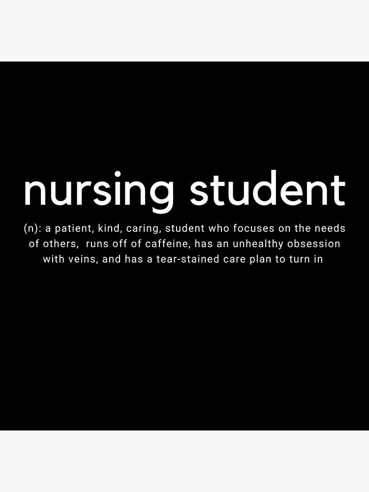"Plain Nursing Student Definition" Poster for Sale by Stickers52