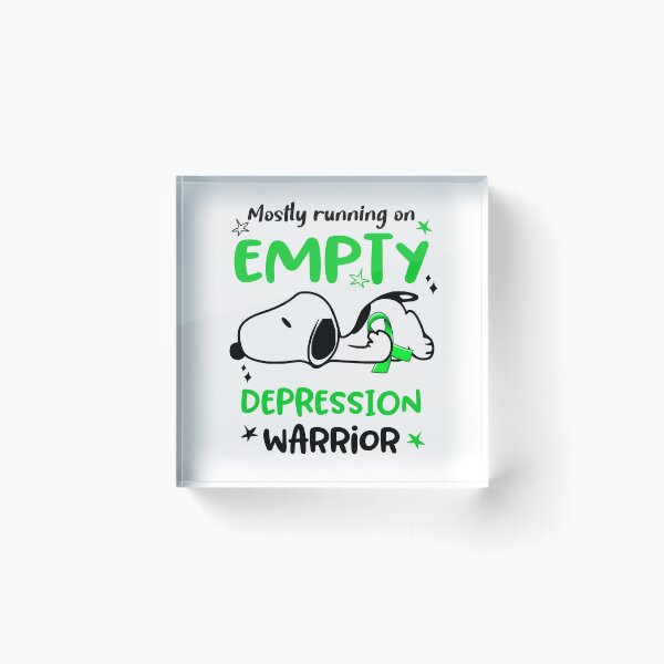 Item preview, Mostly Running on Empty Depression Warrior designed and sold by Wlsnpeggy.