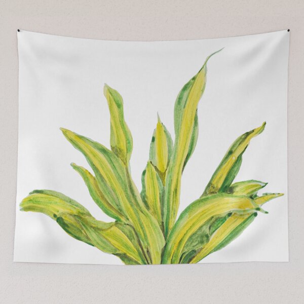 Item preview, hand painted green indoor plant in brown pot watercolor 2 designed and sold by SelenePaintings .