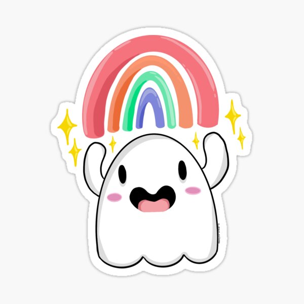 Rainbow Ghost Sticker