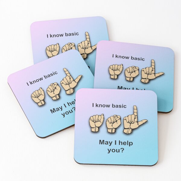 Item preview, Work Button (light skin tone): I know basic ASL. May I help you? designed and sold by CarynKeller.