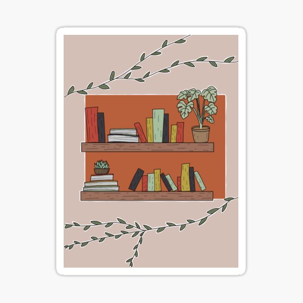 Vintage Book Stack and Flowers, Love Reading Sticker for Sale by Welly33