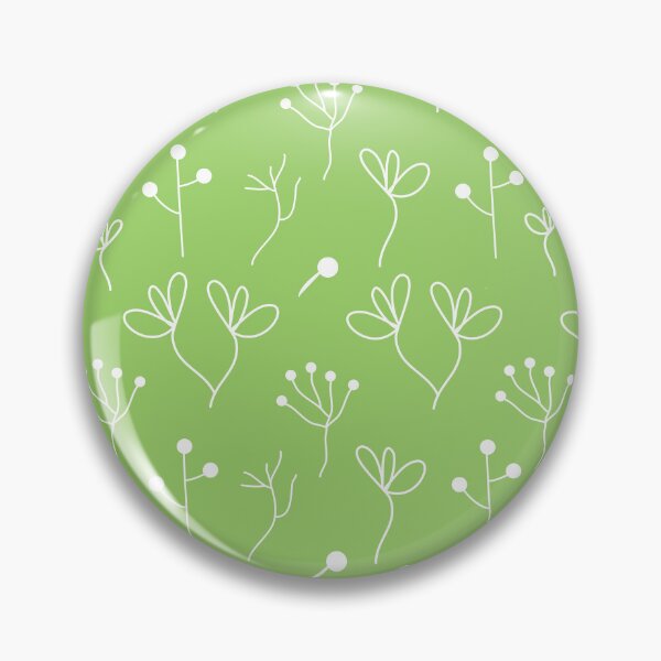 Item preview, White Abstract Flowers and Stems on Lime Green Background designed and sold by burbankdesigns.