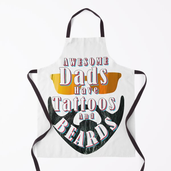 Item preview, Awsome Dads Have Tattoos and Beards - Father's Day - Funny Quote designed and sold by K0tK0tu.