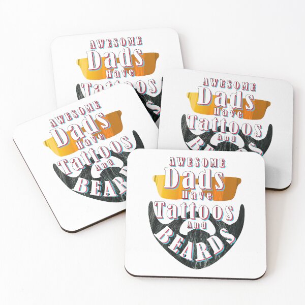 Item preview, Awsome Dads Have Tattoos and Beards - Father's Day - Funny Quote designed and sold by K0tK0tu.