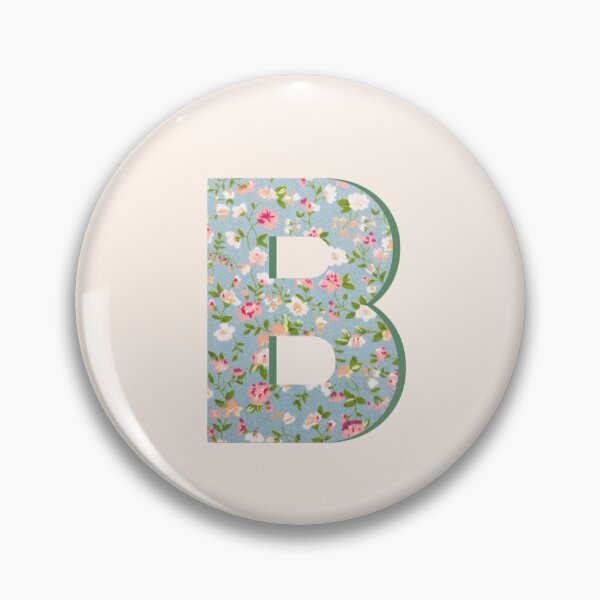 Item preview,  Letter B Initial Blue Floral Print designed and sold by Thatgirlemu.