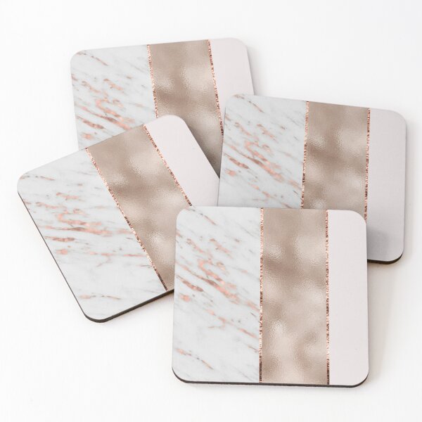 Item preview, Rose metallic striping - marble and blush designed and sold by marbleco.
