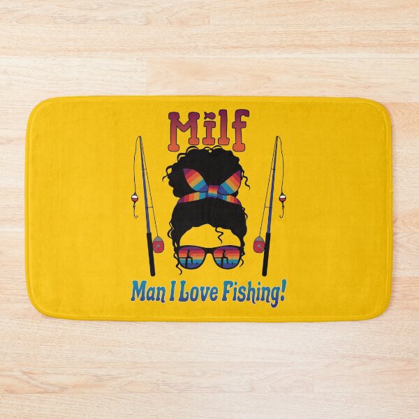 Item preview, MILF, Man I Love Fishing, Messy Hair Bun Colorful Vintage Sunset Sunglasses designed and sold by Jmgold87.