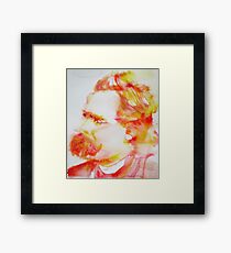 FRIEDRICH NIETZSCHE - watercolor portrait.11 Framed Print