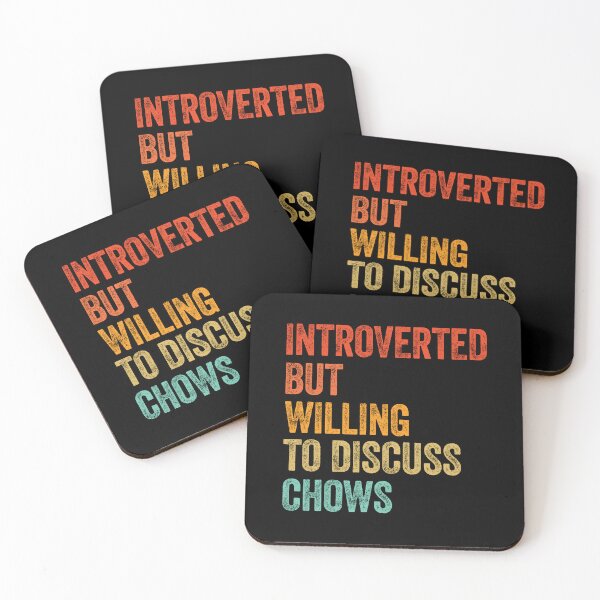 Aperçu de l'œuvre Introverti mais prêt à discuter de Chows créée et vendue par Guarddogdrive.