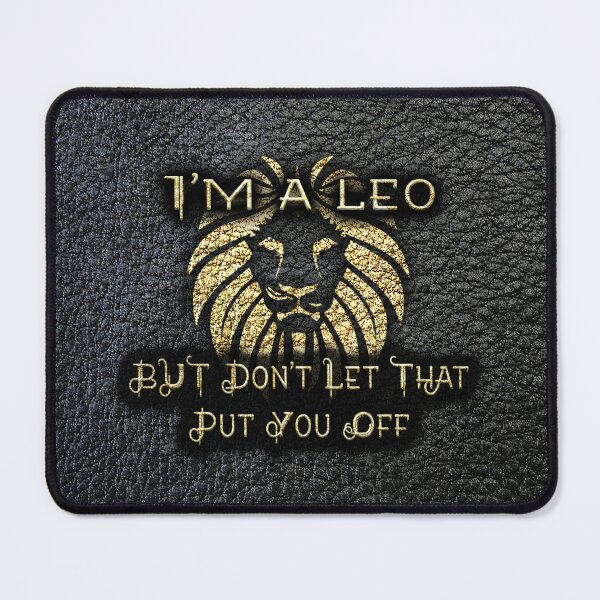 Item preview, I'm a leo, but dont let that put you off - Black leather gold letters designed and sold by joshuayule.