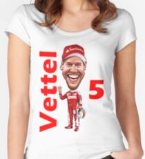 NEW 2017 Sebastian Vettel Women's Fitted Scoop T-Shirt