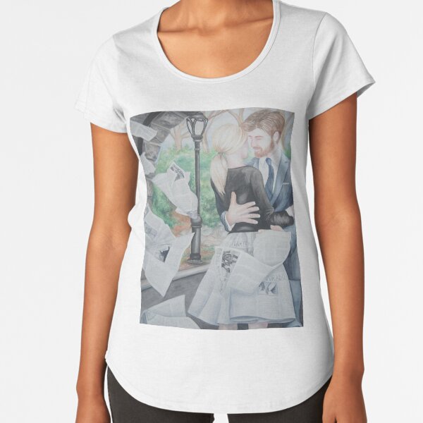 Newspaper Gown Premium Scoop T-Shirt