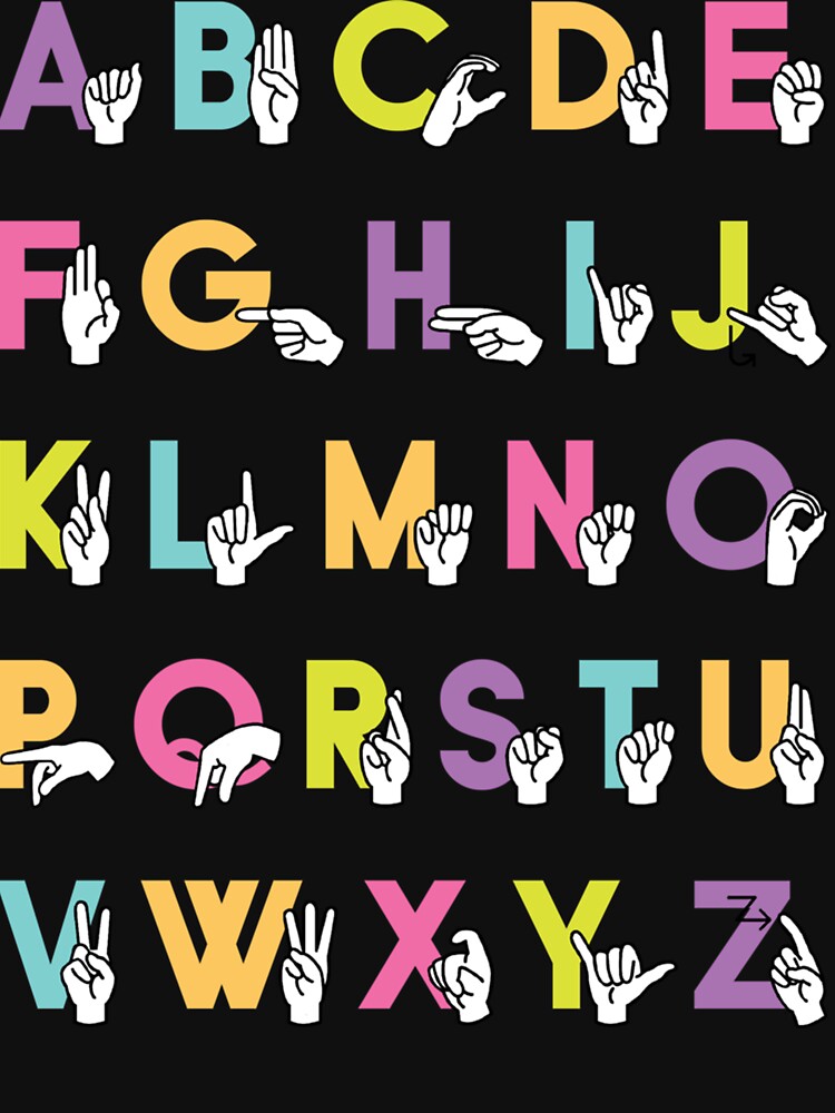 ASL Alphabet Sign Language - Forever Pink Sticker | Essential T-Shirt