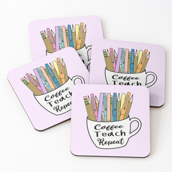 Item preview, Coffee Teach Repeat Mug designed and sold by Agate-and-Ivy.
