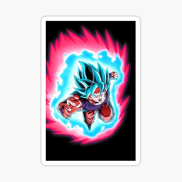 Goku Super Saiyan Blue Kaioken x20 / Surpass Your Limits | Sticker