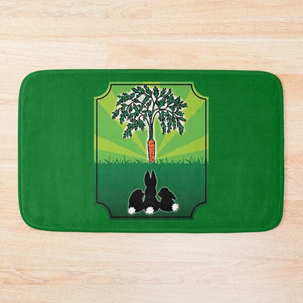 Item preview, Three Bunnies Ponder the Great Carrot Cute Rabbit Retro Art designed and sold by CRHPOD20.