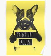 Rebel dog (yellow) Poster