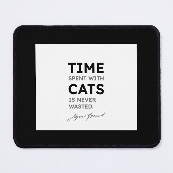 Item preview, Sigmund Freud Quotes Time Spent With Cats Is Never Wasted Pullover Hoodie designed and sold by saurelmosert.