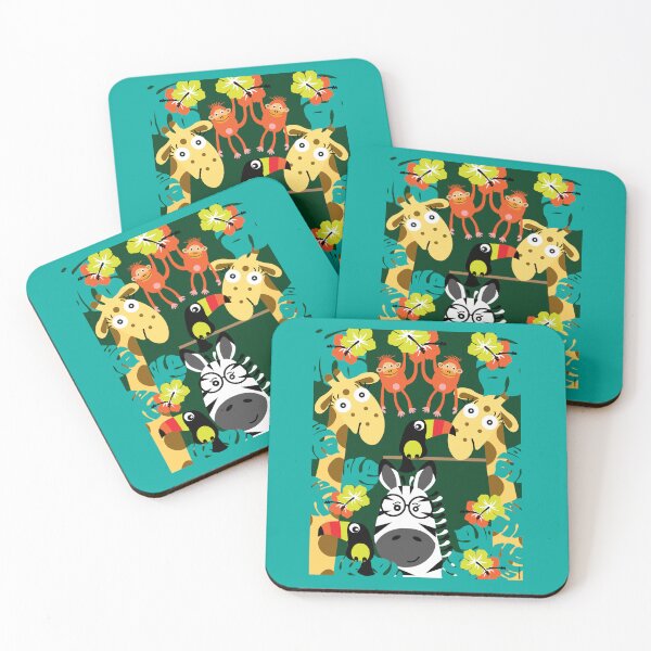 Item preview, Cute Nursery Jungle Animals Decor - Little Kids Jungle Themed Gifts - Amazon Jungles designed and sold by happygiftideas.