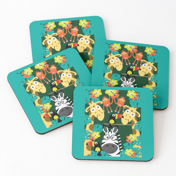 Item preview, Cute Nursery Jungle Animals Decor - Little Kids Jungle Themed Gifts - Amazon Jungles designed and sold by happygiftideas.
