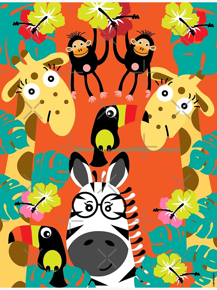 Poster for Sale mit Niedliche Kinderzimmer-Dschungel-Tier-Dekoration –  kleine Kinder-Dschungel-Themen-Geschenke – as-Dschungel von  happygiftideas