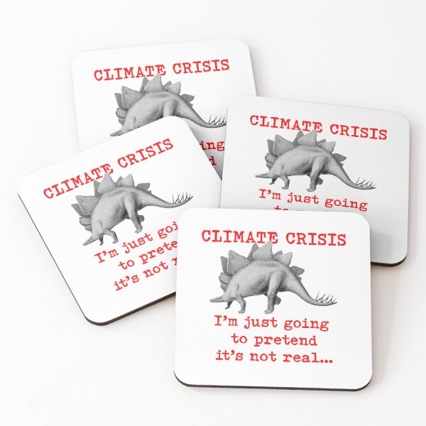 Item preview, Climate Crisis, I’m just going to pretend its not real…Dinosaur climate change denier, climate crisis denial,  designed and sold by Hollyharry.