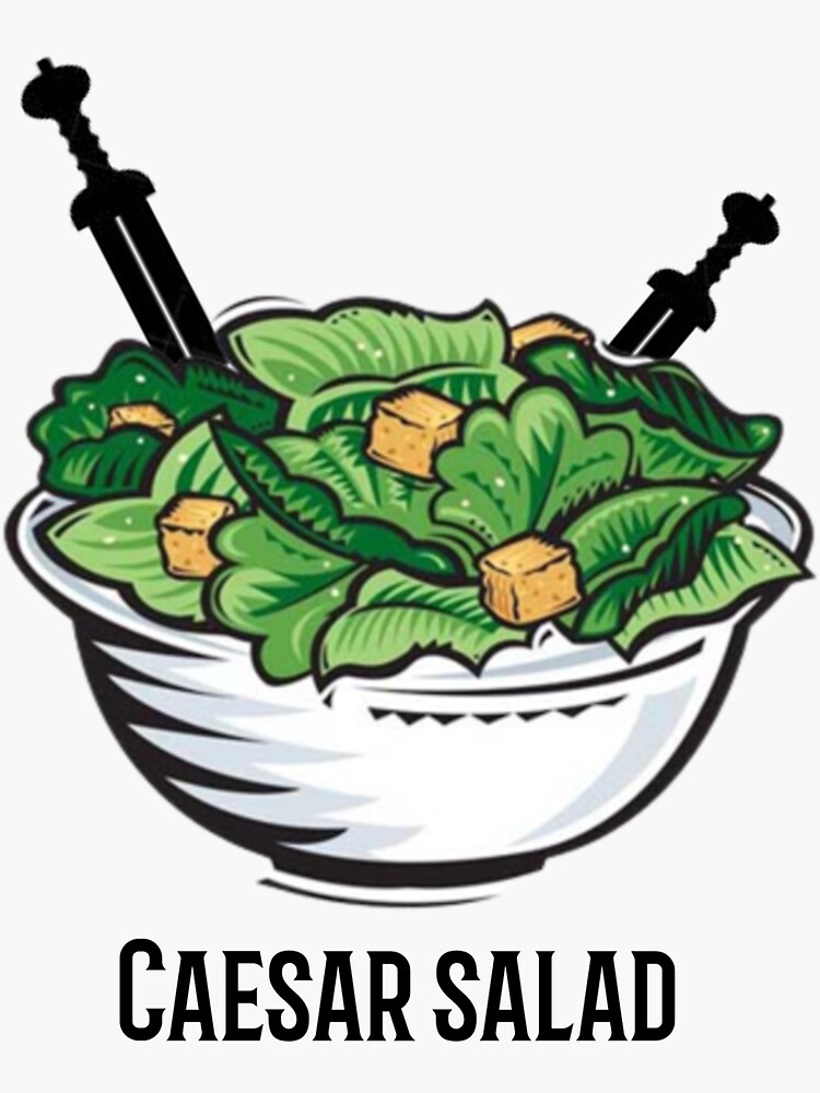"Caesar Salad Funny History Tee" Sticker for Sale by TeePlug Redbubble