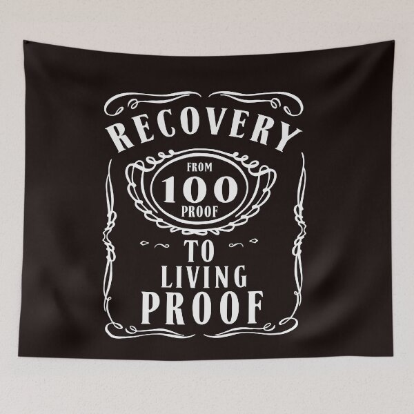 Item preview, AA NA Recovery Sobriety " Recovery From 100 Proof To Living Proof"  designed and sold by SoberJen.