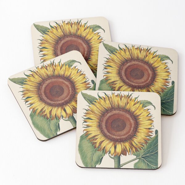 Item preview, sunflower beautiful botanical print vintage sunflower lover gift garden flowers designed and sold by madeulaugh.
