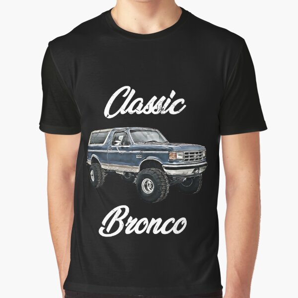 TeeShirtPalace Classic Bronco Horse on Truck Lifted Square Body Offroad 4x4 Gift Long Sleeve Shirt