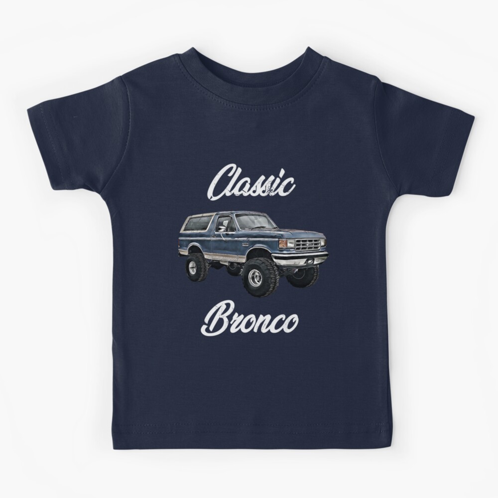 TeeShirtPalace Classic Bronco Horse on Truck Lifted Square Body Offroad 4x4 Gift Long Sleeve Shirt