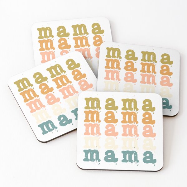Item preview, Mama mama mama design in retro colors  designed and sold by InnaMGraphic.