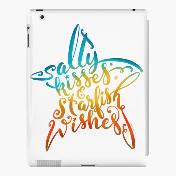 Salty Kisses & Starfish Wishes Hand Lettering Design iPad Snap Case