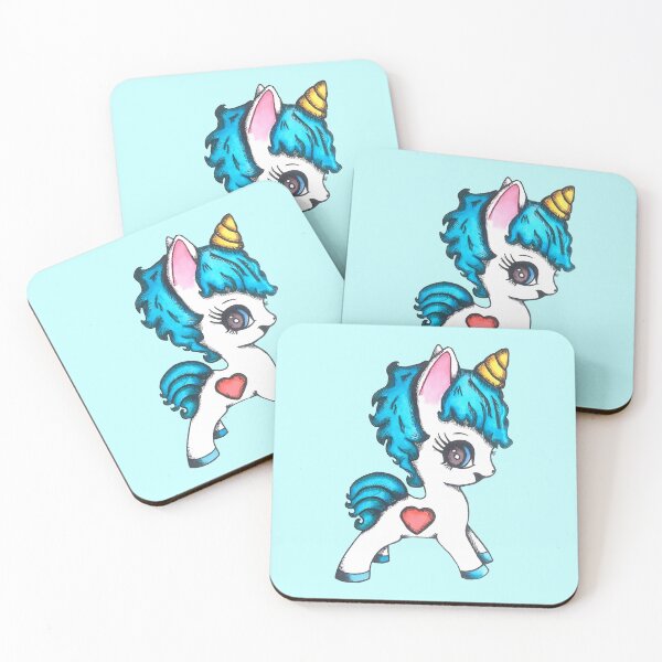 Item preview, Baby Unicorn with Loving Heart designed and sold by ComicKitsch.