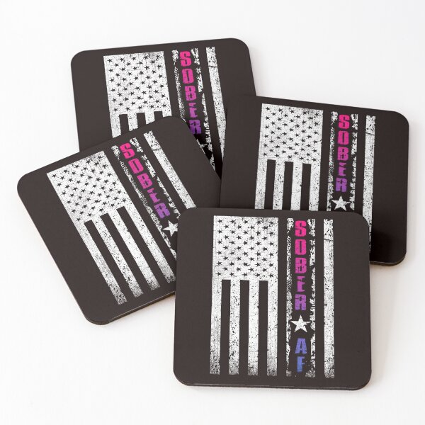 Item preview, Sober AF American Flag - AA NA Recovery Sobriety  designed and sold by SoberJen.