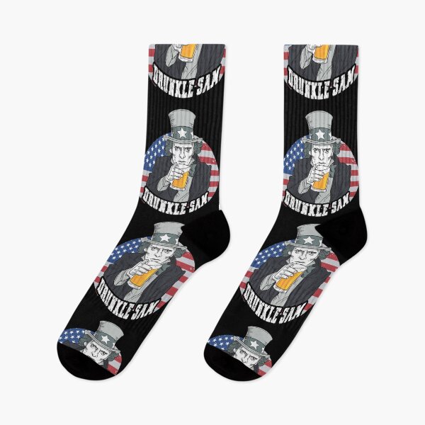 Item preview, US Patriotic Uncle Sam Drunkle Sam Beer 4th of July USA Flag design designed and sold by Merchking1.