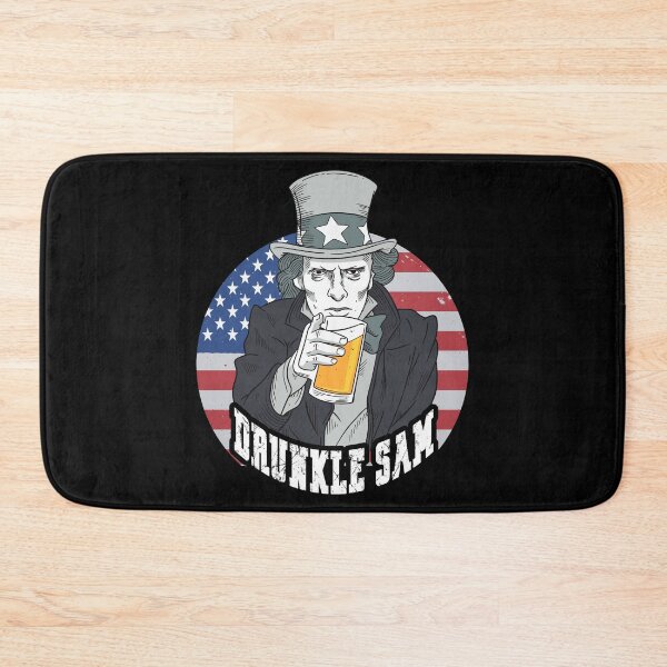 Item preview, US Patriotic Uncle Sam Drunkle Sam Beer 4th of July USA Flag design designed and sold by Merchking1.