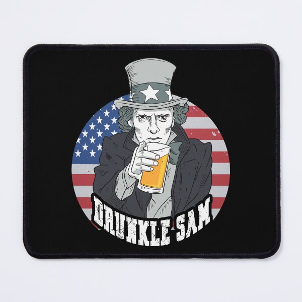 Item preview, US Patriotic Uncle Sam Drunkle Sam Beer 4th of July USA Flag design designed and sold by Merchking1.
