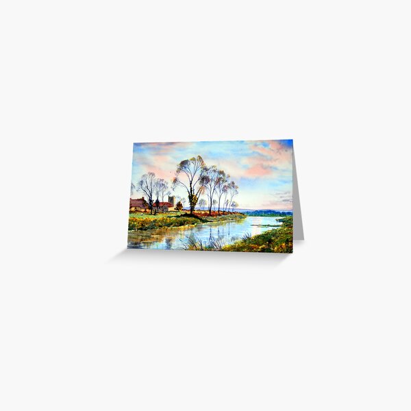"River Sunset" Greeting Card