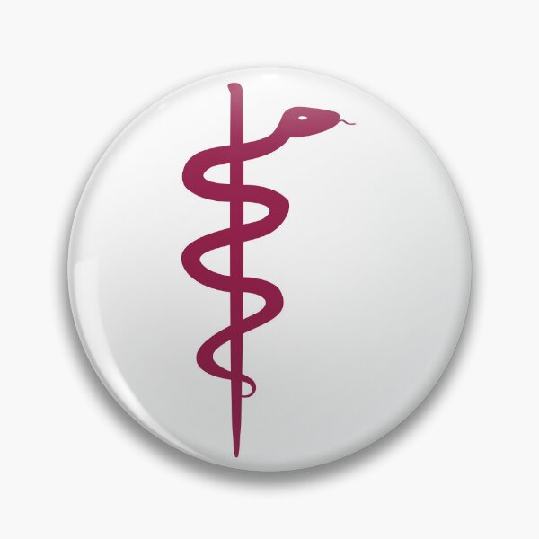 Item preview, Rod of Asclepius Raspberry Silhouette designed and sold by Artsy-Chemist.