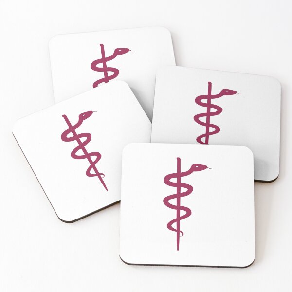 Item preview, Rod of Asclepius Raspberry Silhouette designed and sold by Artsy-Chemist.