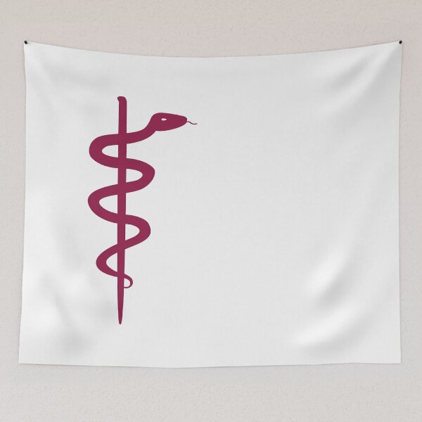 Item preview, Rod of Asclepius Raspberry Silhouette designed and sold by Artsy-Chemist.