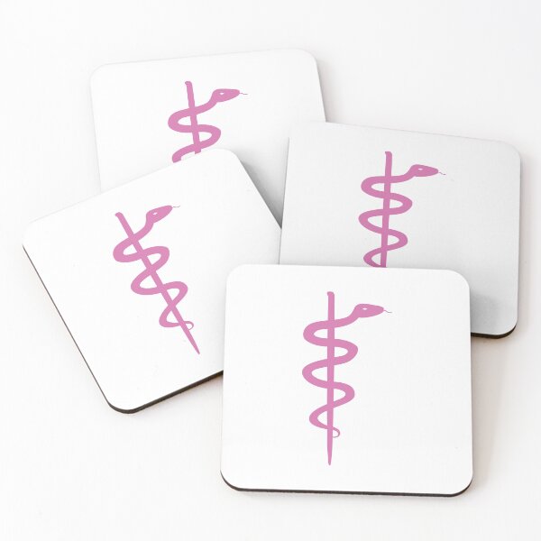 Item preview, Rod of Asclepius Pink Silhouette designed and sold by Artsy-Chemist.