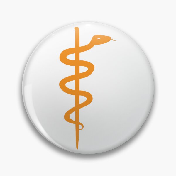 Item preview, Rod of Asclepius Orange Silhouette designed and sold by Artsy-Chemist.