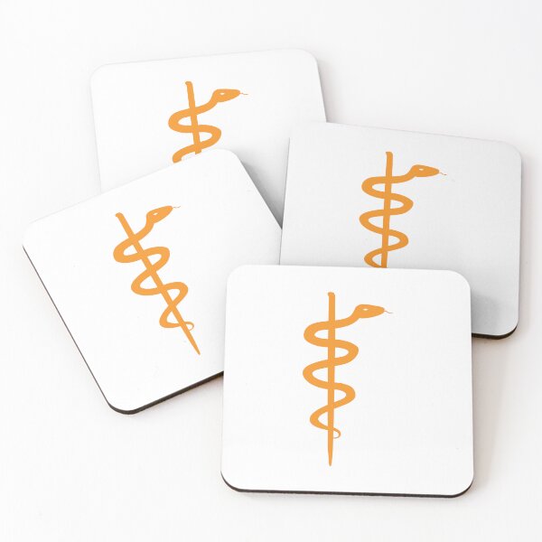 Item preview, Rod of Asclepius Orange Silhouette designed and sold by Artsy-Chemist.