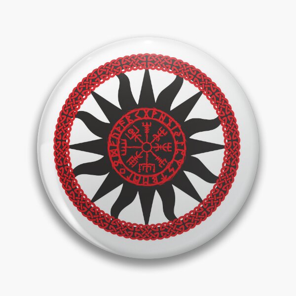 Item preview, Black Sun, Norse Pagan Mythology, Vegvisir  designed and sold by Obsessed181.