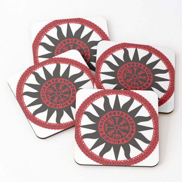 Item preview, Black Sun, Norse Pagan Mythology, Vegvisir  designed and sold by Obsessed181.